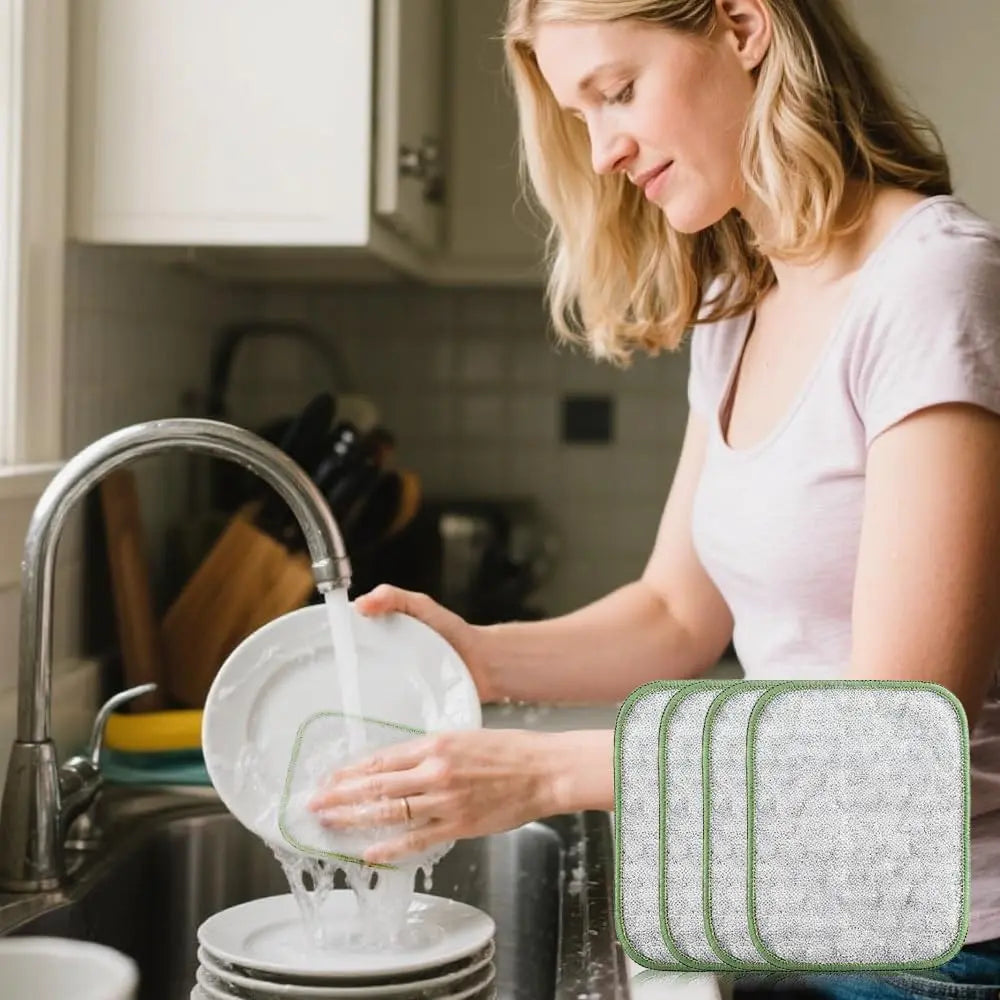 Multipurpose Wire Dishwashing Rags for Wet and Dry, Wire Scrubber Cloths for Kitchen, Reable Wire Miracle Cleaning Cloths, Non-Scratch Cleaning Cloth for Pots, Pans, Sinks, Grills (5 PCS) Wholesale Hub
