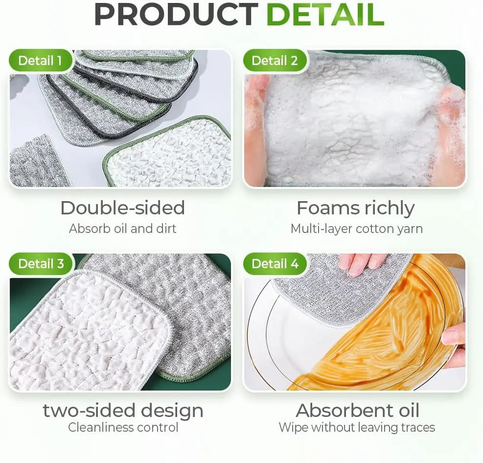 Multipurpose Wire Dishwashing Rags for Wet and Dry, Wire Scrubber Cloths for Kitchen, Reable Wire Miracle Cleaning Cloths, Non-Scratch Cleaning Cloth for Pots, Pans, Sinks, Grills (5 PCS) Wholesale Hub