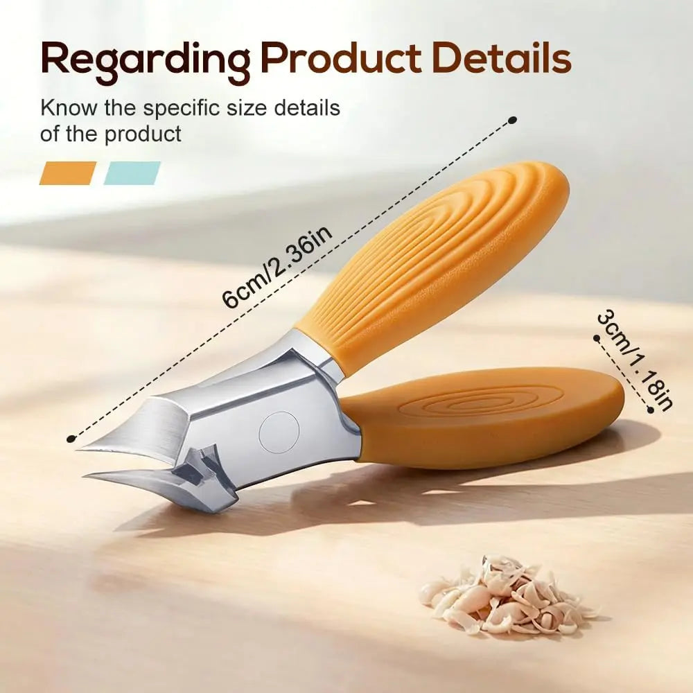 Wide Jaw Opening Anti-Splash Slanted Nail Clipper, Curved Blades for Ingrown & Thick Nails, Ergonomic Fingernail Toenail Clippers for Home e (Comb) Wholesale Hub