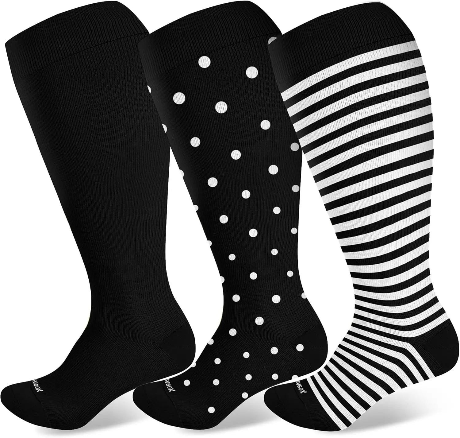 Pl Size Compression Socks Wide Calf Men&Women 20-30 mmhg Knee High Support Socks for Medical, Nurse, Diabetic Wholesale Hub