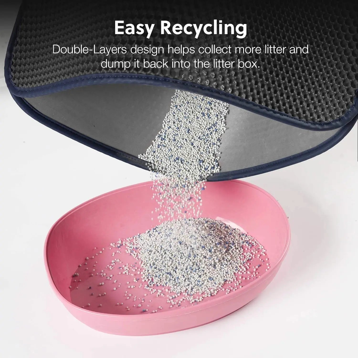 Cat Litter Mat, Kitty Litter Trapping Mat, Honeycomb Double Layer Mats, No Phthalate, Urine Waterproof, Easy Clean, Scatter Control, Catcher Litter Tray Box Rug Carpet Wholesale Hub