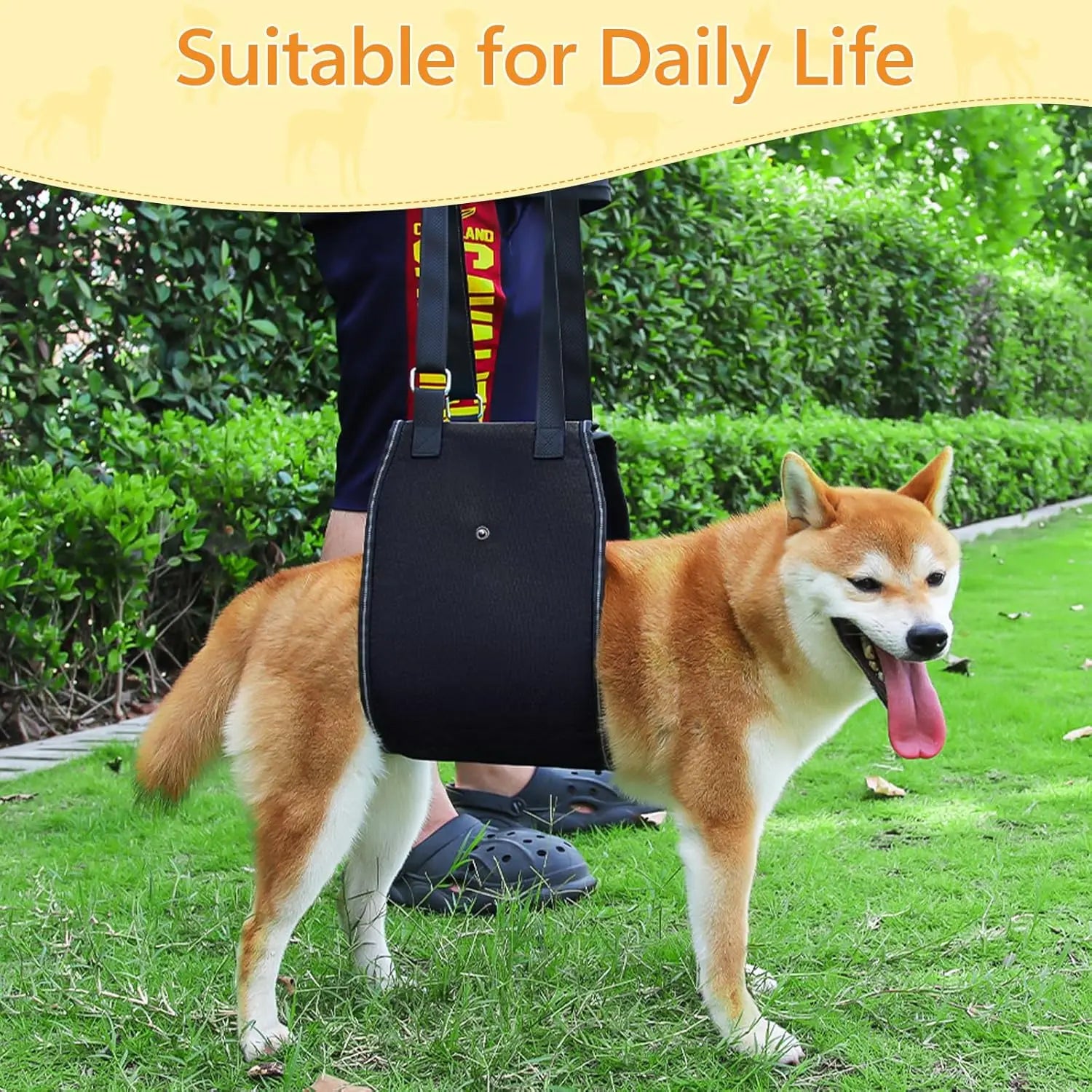 Dog Lift Harness Dog Sling for Large Dogs, Portable Dog Carrier Sling for Back Legs, Ajtable Hip Support Harness for Weak Rear Leg, Assist Senior Disabled Joint Injuried and After ACL Wholesale Hub