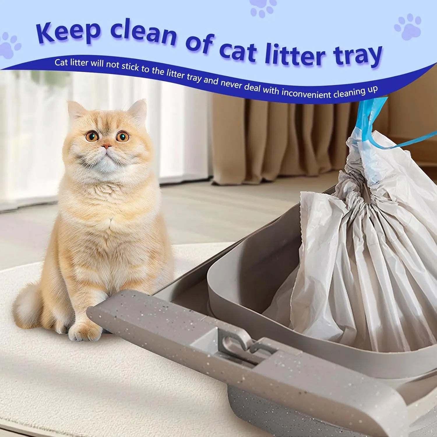 120 Count Cat Litter Box Bags for Neakasa and PetPivot Open Self-Cleaning Cat Litter Boxes, Extra Thick Heavy Duty Liners Replacement, Unscented, 27" x 13", Holds 22 lbs Wholesale Hub