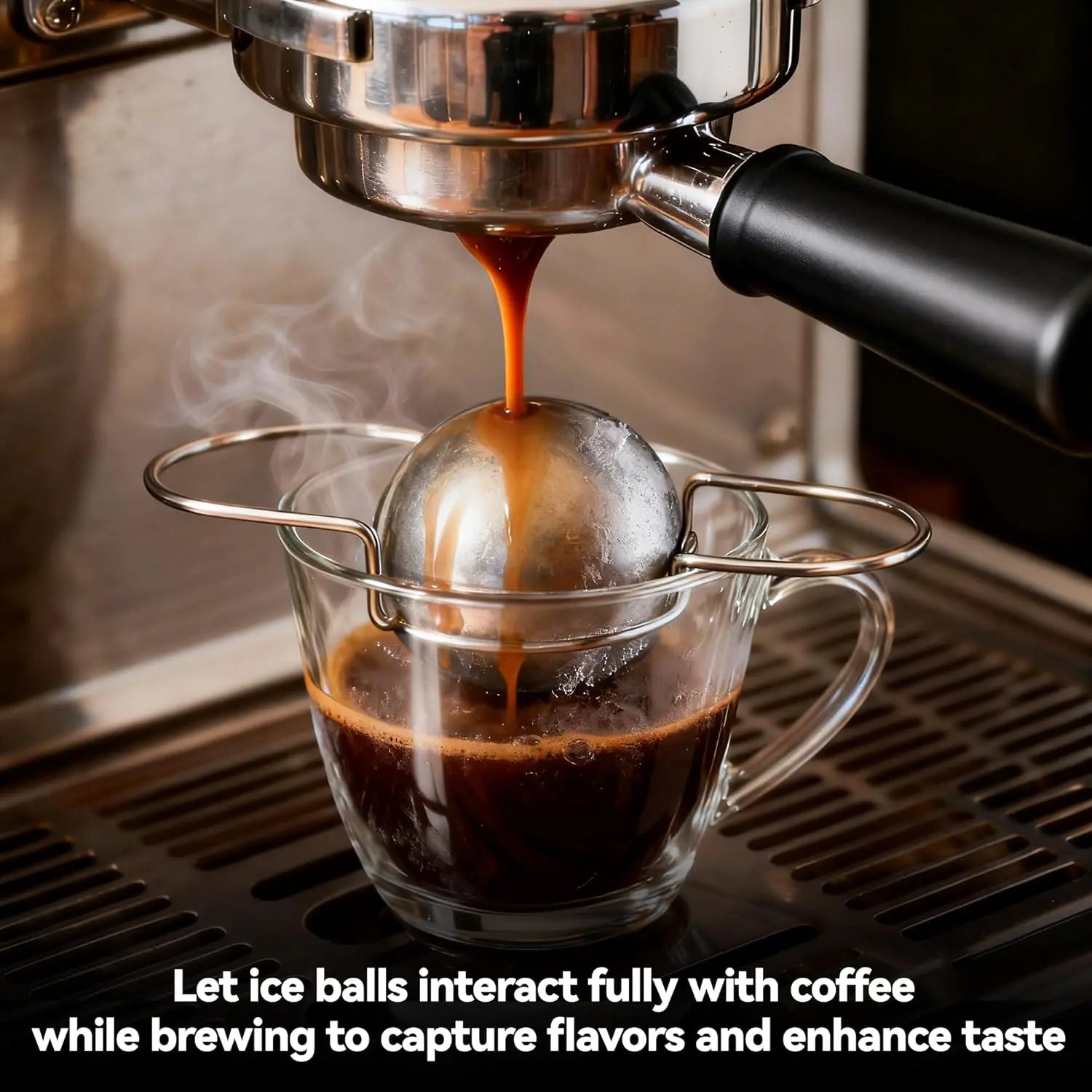 2 Pack Espresso Frozen Ball for Espresso Coffee, Stainless Steel Espresso Chilling Ball Espresso Cooler Espresso Machine Accessories Wholesale Hub
