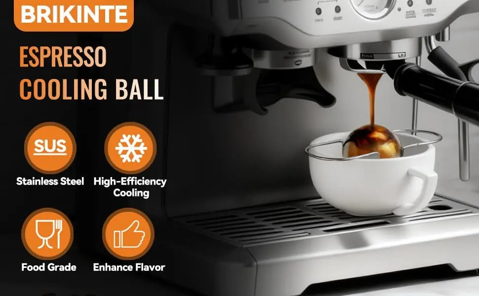 2 Pack Espresso Frozen Ball for Espresso Coffee, Stainless Steel Espresso Chilling Ball Espresso Cooler Espresso Machine Accessories Wholesale Hub