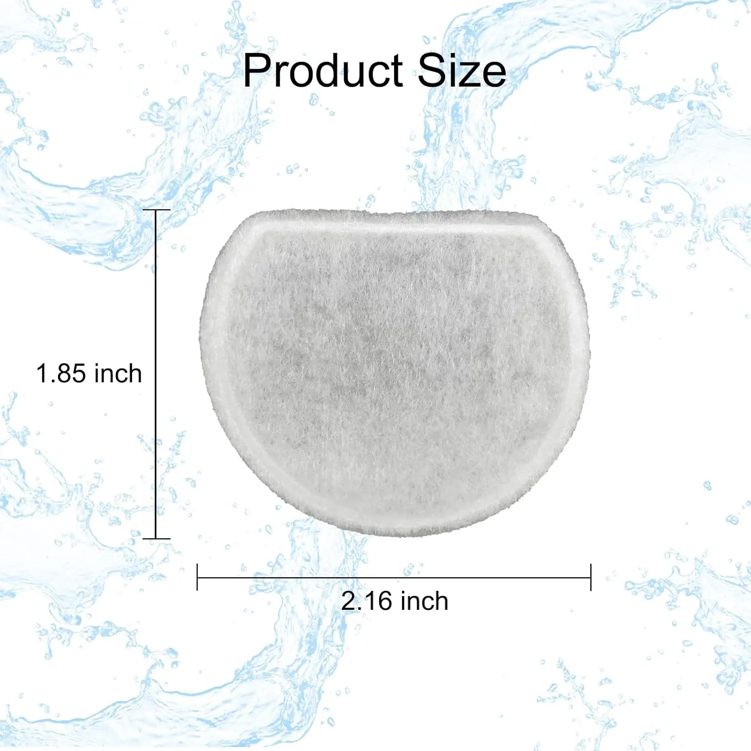 16 Pack Pet Fountain Filter Replacement,8 Carbon Filters and 8 Foam Pre-Filter Replacement Compatible with Multiple Pet Water Dspensers Water Bowl Wholesale Hub