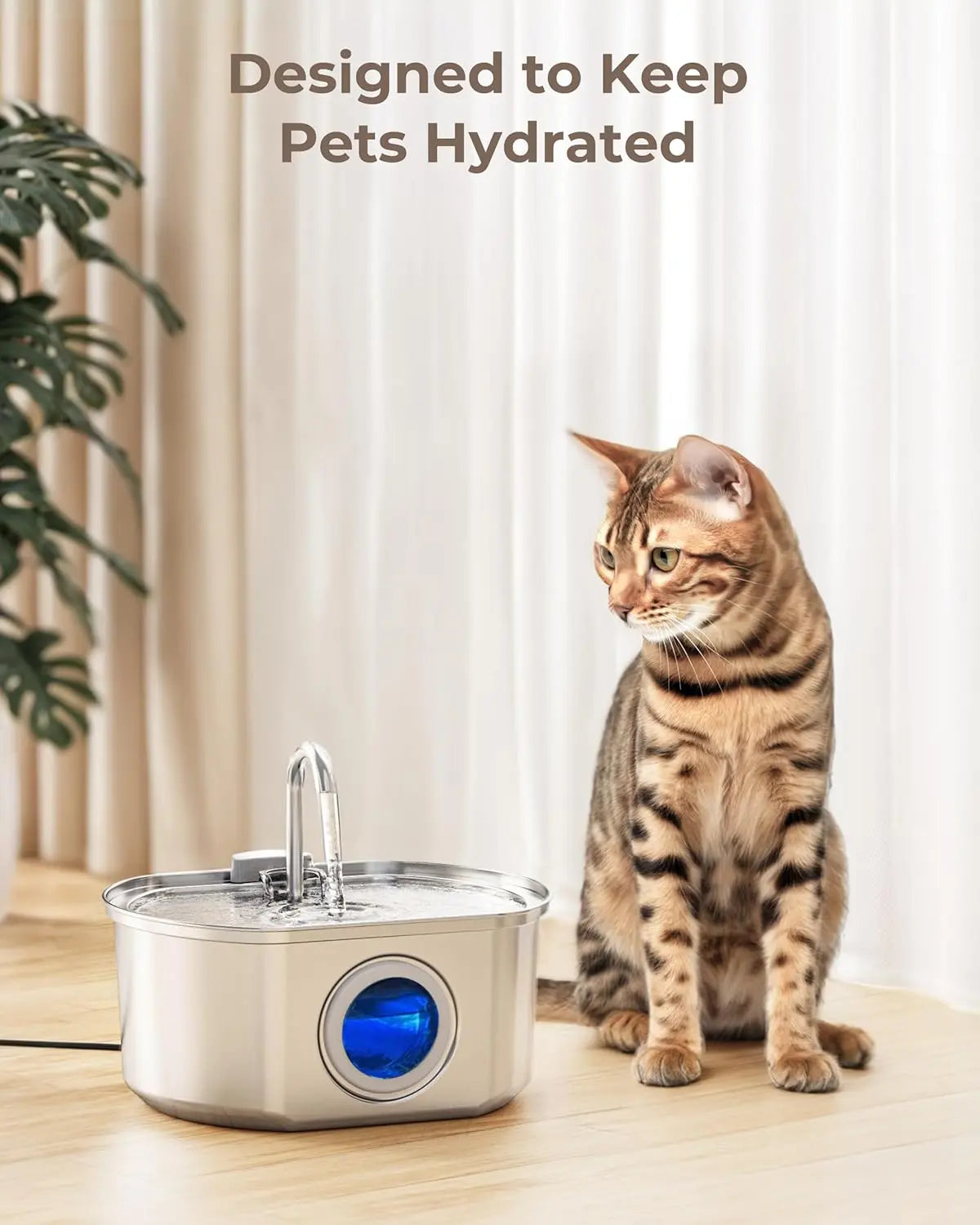 Official 8 Pack Cat Water Fountain Replacement Filters & Pre-Filter Sponges for 108oz/3.2 Stainless Steel Pet Water Fountain Wholesale Hub