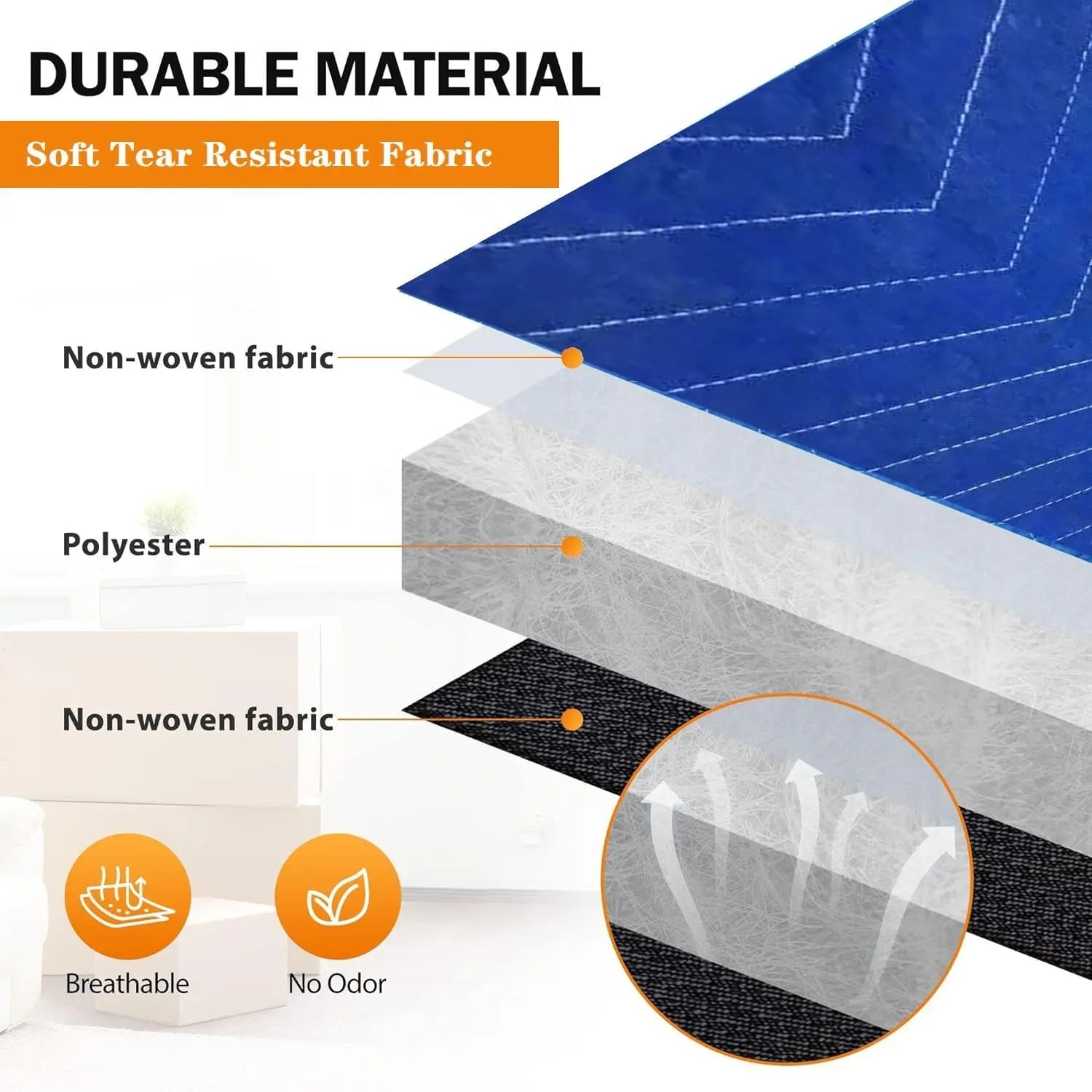 3 Pack Moving Blankets 40x72in Heavy Duty Padded Packing Blankets for Moving Shipping Protecting Furniture Professional Quilted Furniture Blankets for Moving Supplies Wholesale Hub