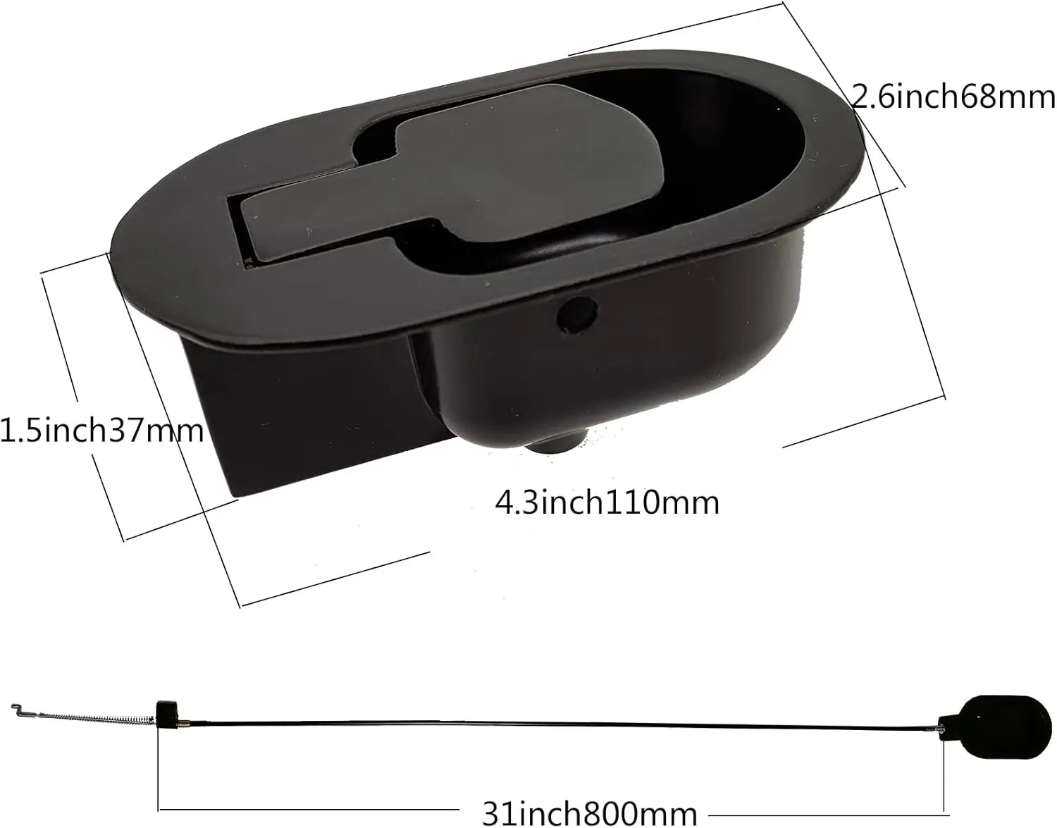 1PC Metal Recliner Handle Replacement Parts ,Premium with Cable, Compatible Most Major Couch Sofa Chair Furniture (1) Wholesale Hub