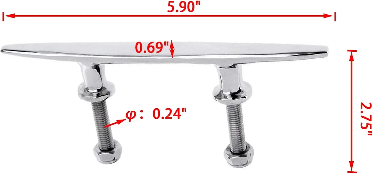 Burn Buddy Boat Cleat Open Base Cleat, Dock All 316 Stainless Steel Mooring Accessories Wholesale Hub