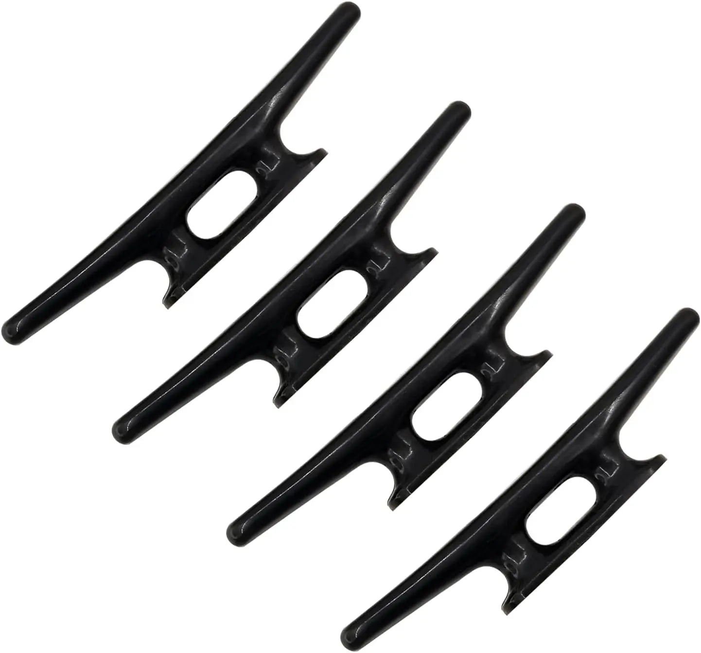 4 Pack Boat Cleat Black Nylon Dock Kayak Cleat,4/6/8 inch with Fasteners Wholesale Hub
