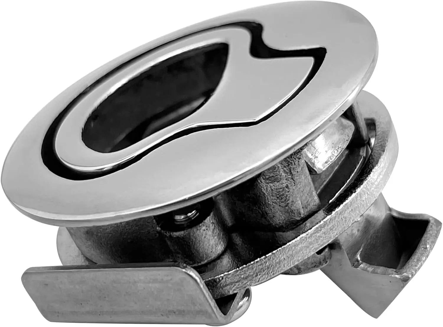 Boat Latches Stainless Steel 2", Latch Hatch Round Pull Marine Flush Locking Lift Handle Deck - Non Wholesale Hub