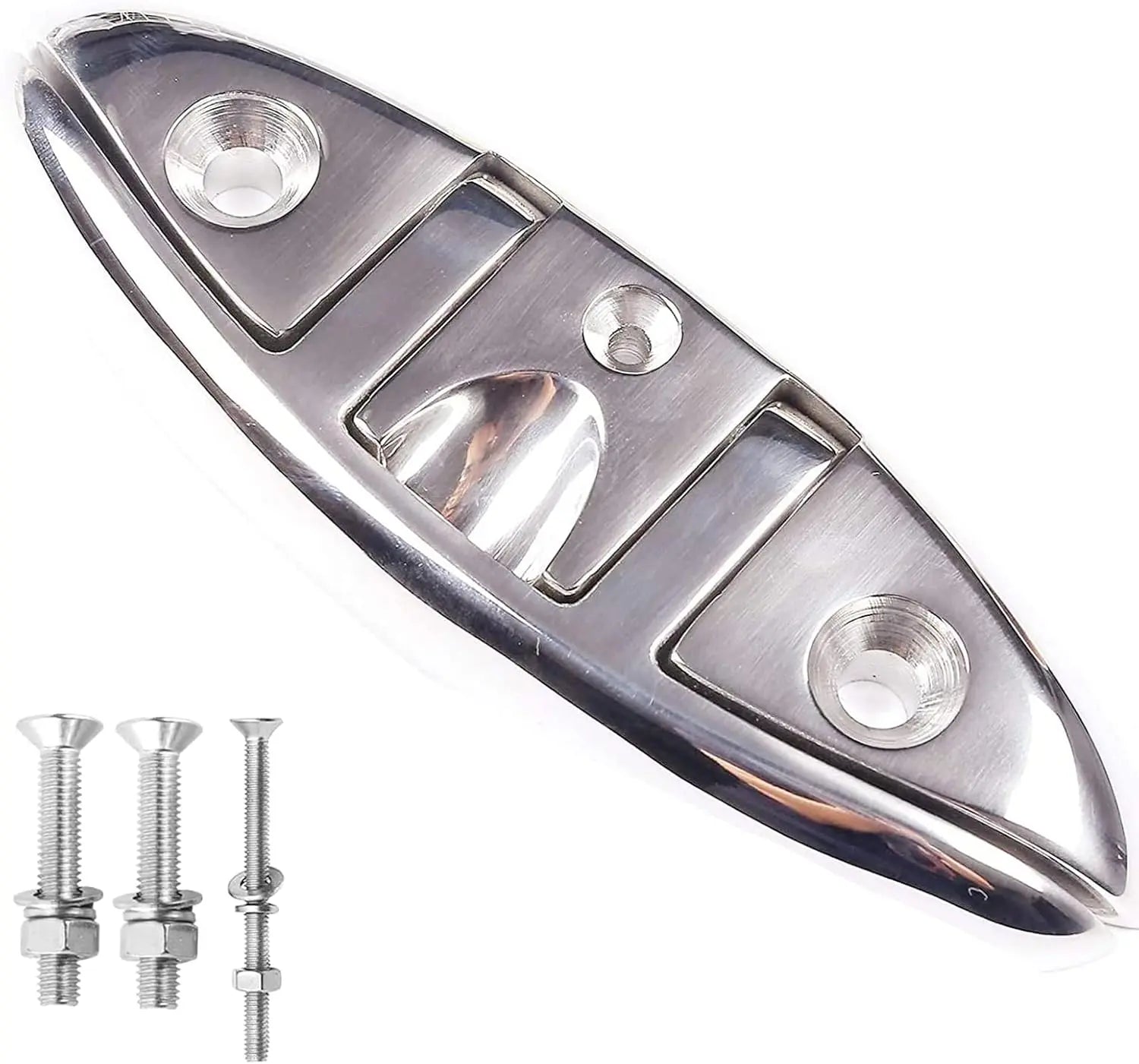 Boat Folding Cleat 8-1/2" Flip-up Heavy Dock Marine Grade 316 Stainless Steel Wholesale Hub