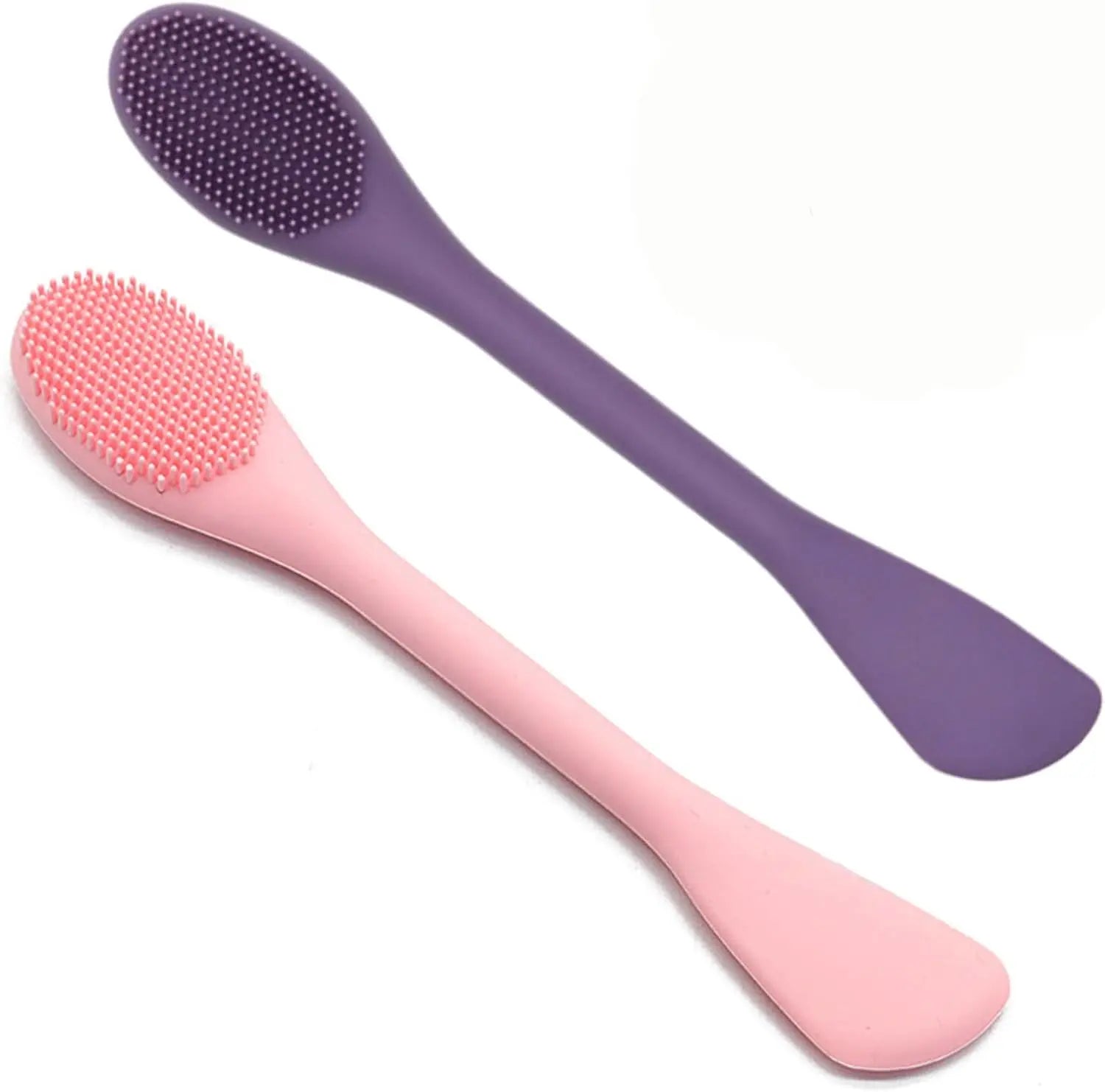 Silicone Face Mask Applicator Brush,Soft DIY Skincare Tools,Scrubber Exfoliator,Facial Cleansing Brush for Deep Gentle Exfoliating (Pink/Purple) Pink/Purple Wholesale Hub