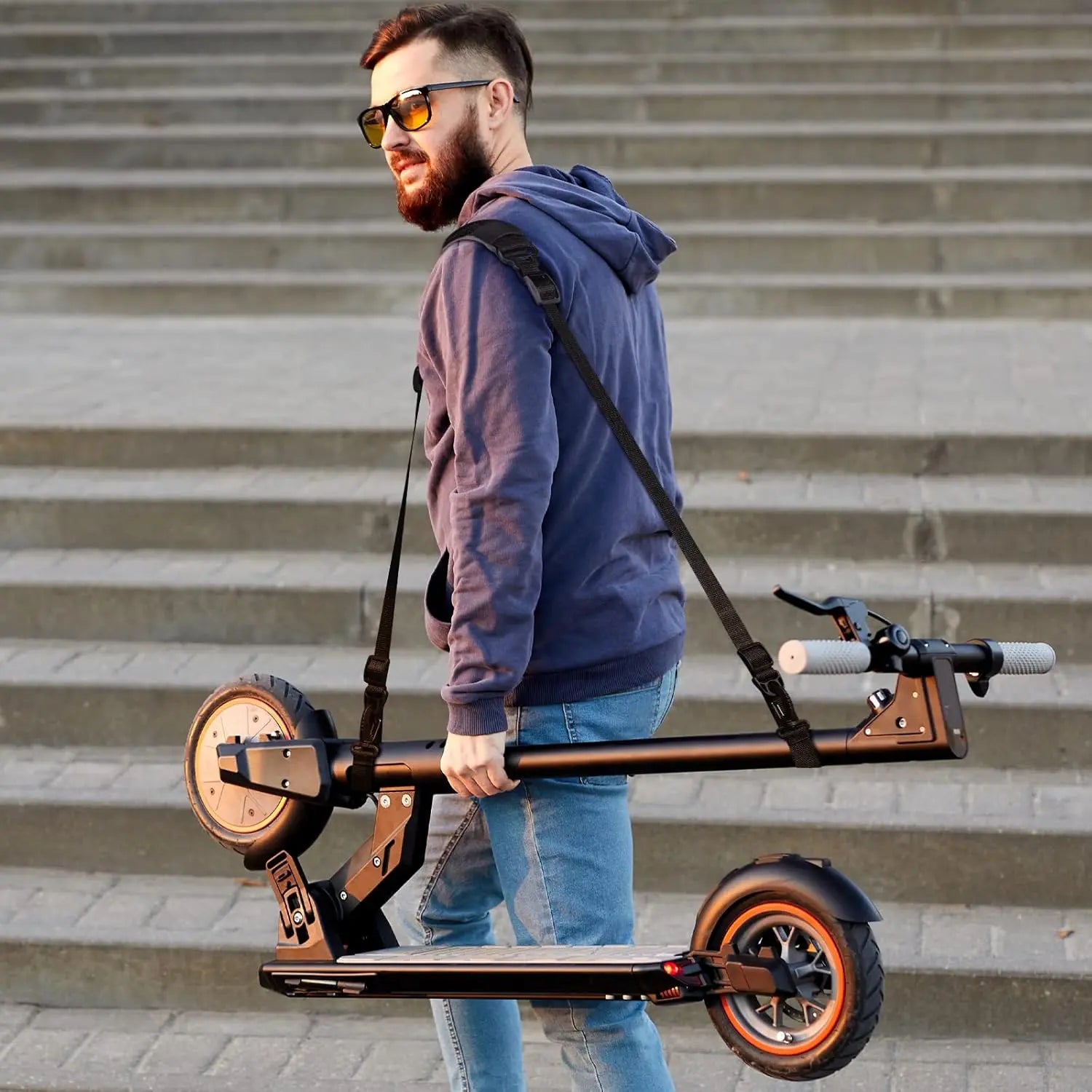 Petluno Accessories for electric scooters, compatible with Xiaomi M365/1S/Pro, scooter carry bag/child handle/ hooks/cable conduit protection/reflective set/shoulder strap/handlebar # 3 Straps Wholesale Hub