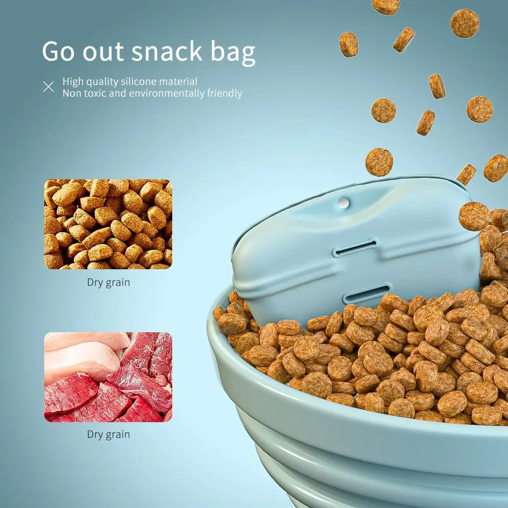 2 Pcs Silicone Dog Treat Pouch,Portable Dog Training Pouch for Treats with Magnetic Closure and Clip,Snacks and Treats to Take Along With Your Dog When Walking(Sky Blue + Light Green) Wholesale Hub