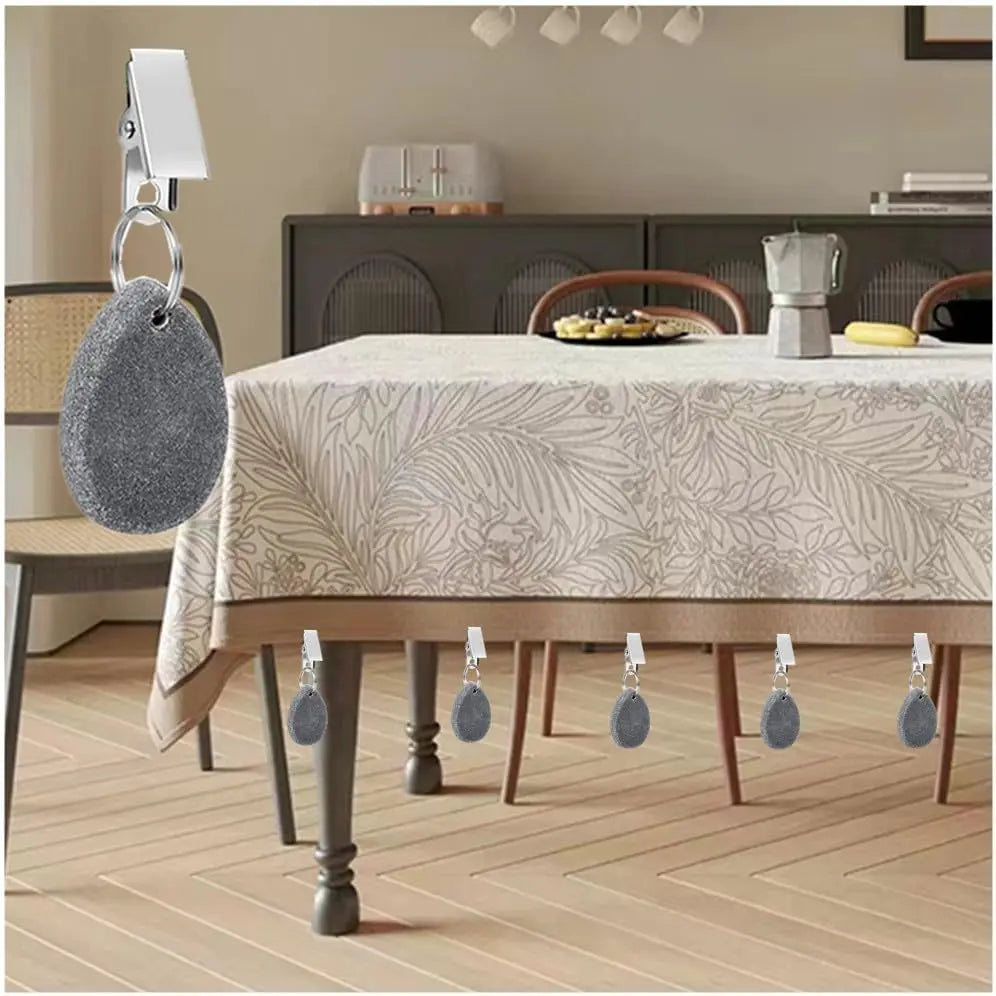 8Pcs Tablecloth Weights Hangers,Outdoor Tablecloth Weights, Tear Drop Marble tablecover Weights, Tablecloth Pendant, Stone Table Scale, Family Dining Table Decoration, Metal clotheslinger (Drop-Grey) Wholesale Hub