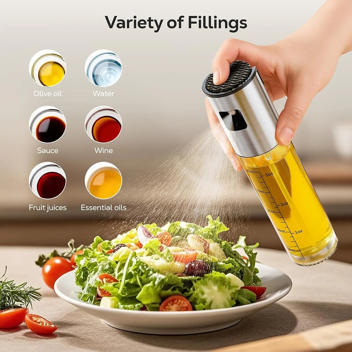 Oil Spray Bottle 2Pcs: Olive Sprayer for Cooking, Olive Oil Dispenser Bottle for Kitchen Gadgets,Food-grade Glass Oil Mister for Air Fryer, Frying, Salad, BBQ (2) Wholesale Hub