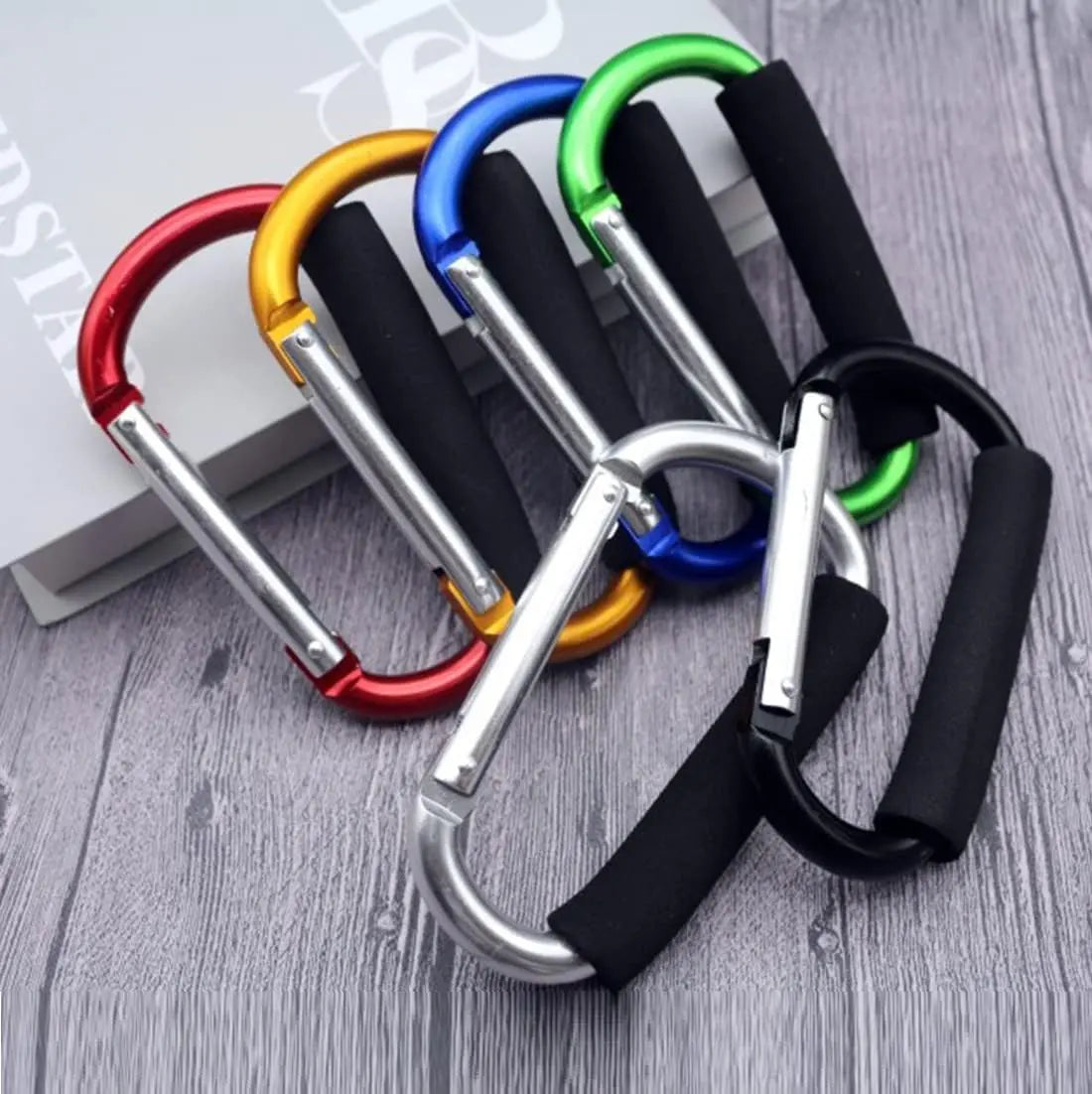 Stroller Hooks by Baby,Large Stroller Hooks for Mommy, 2 pcs Carabiner Stroller Hook Organizer for Hanging Purses, Diaper Bag, Shopping Bags (Sky Blue) Wholesale Hub