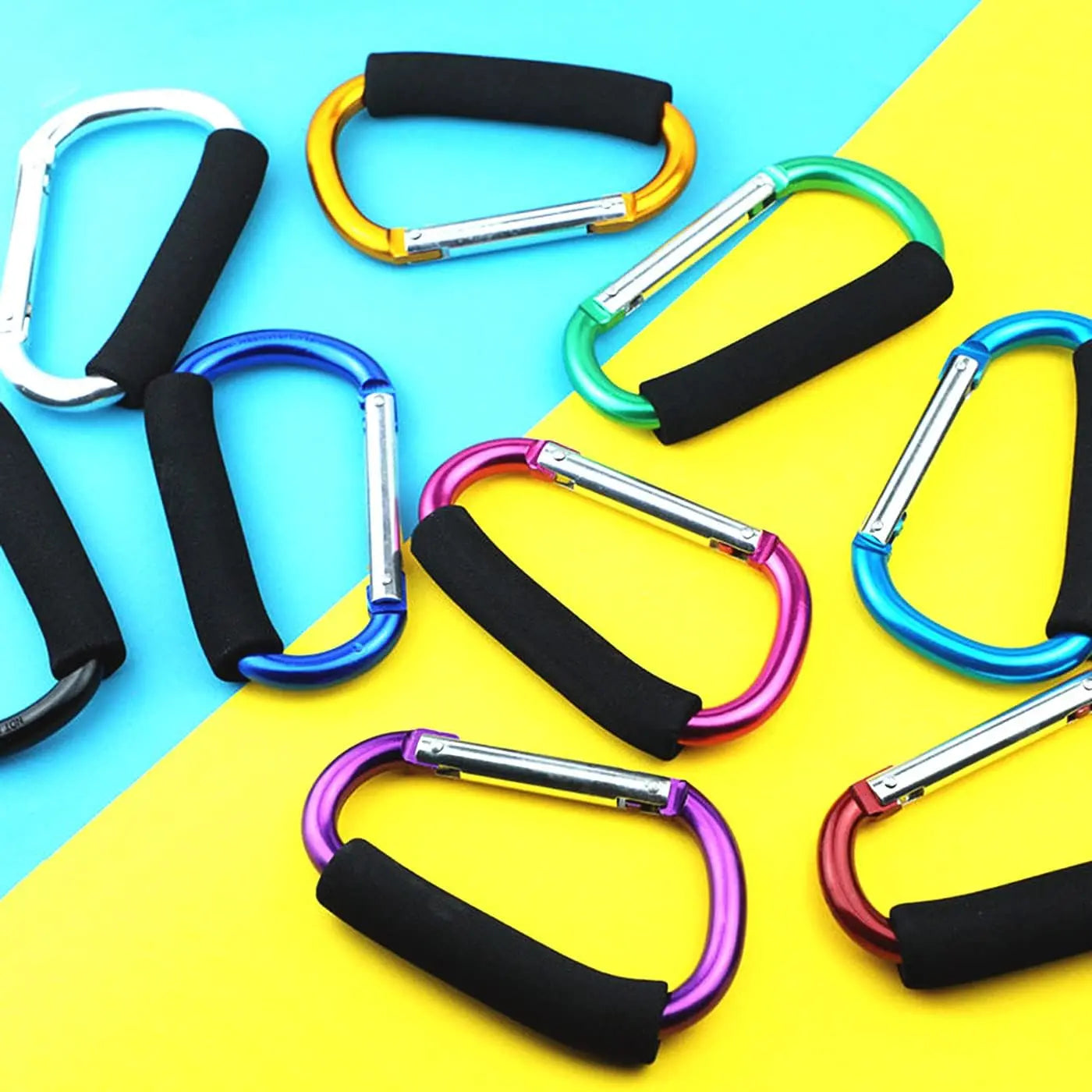 Stroller Hooks by Baby,Large Stroller Hooks for Mommy, 2 pcs Carabiner Stroller Hook Organizer for Hanging Purses, Diaper Bag, Shopping Bags (Sky Blue) Wholesale Hub