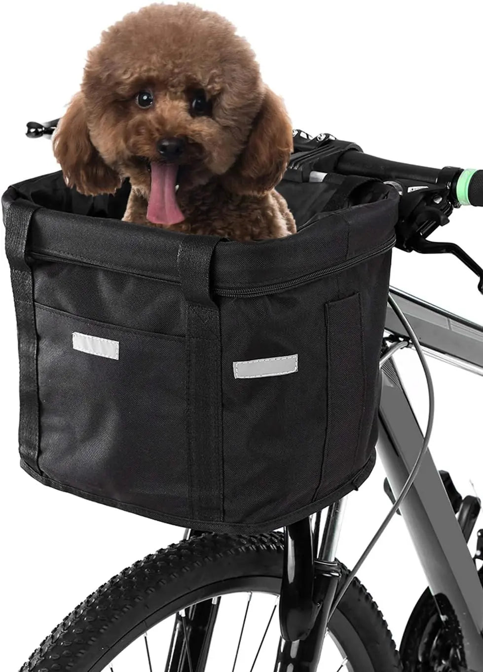 Waterproof Removable Bicycle Front Basket with Aluminum Frame, Pet Carrier & Multi-Purpose Handlebar Bag for Shopping & Outdoor Use Wholesale Hub