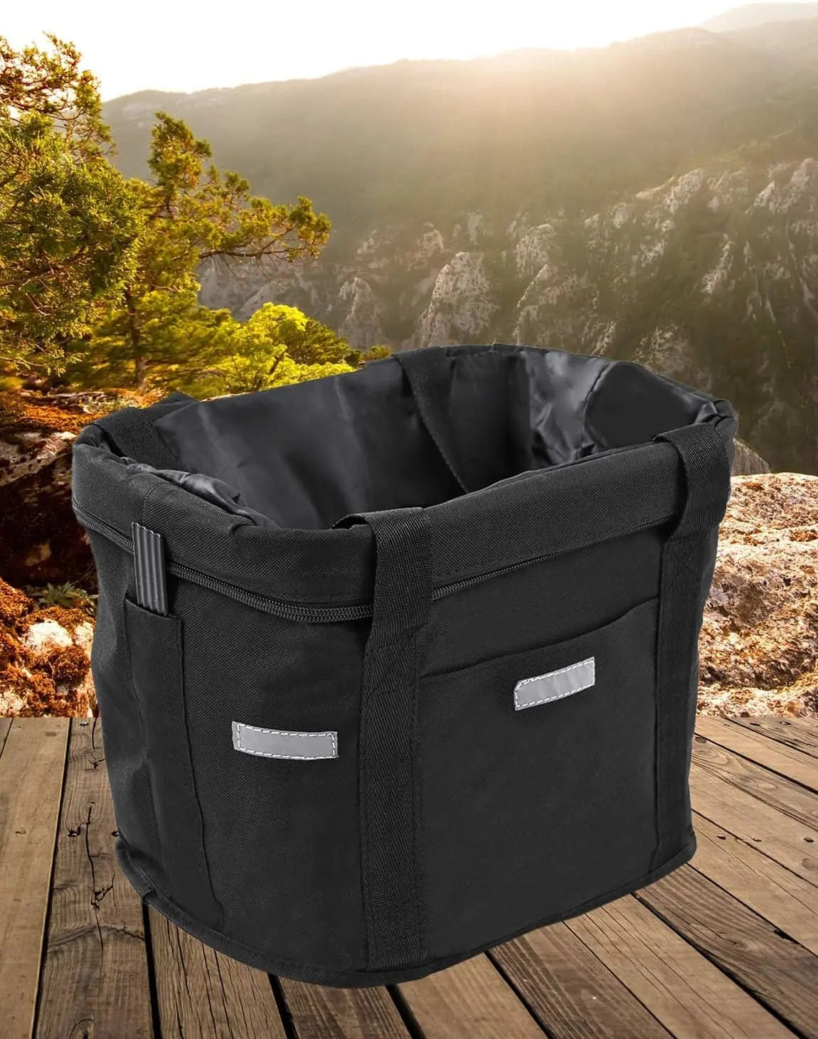 Waterproof Removable Bicycle Front Basket with Aluminum Frame, Pet Carrier & Multi-Purpose Handlebar Bag for Shopping & Outdoor Use Wholesale Hub