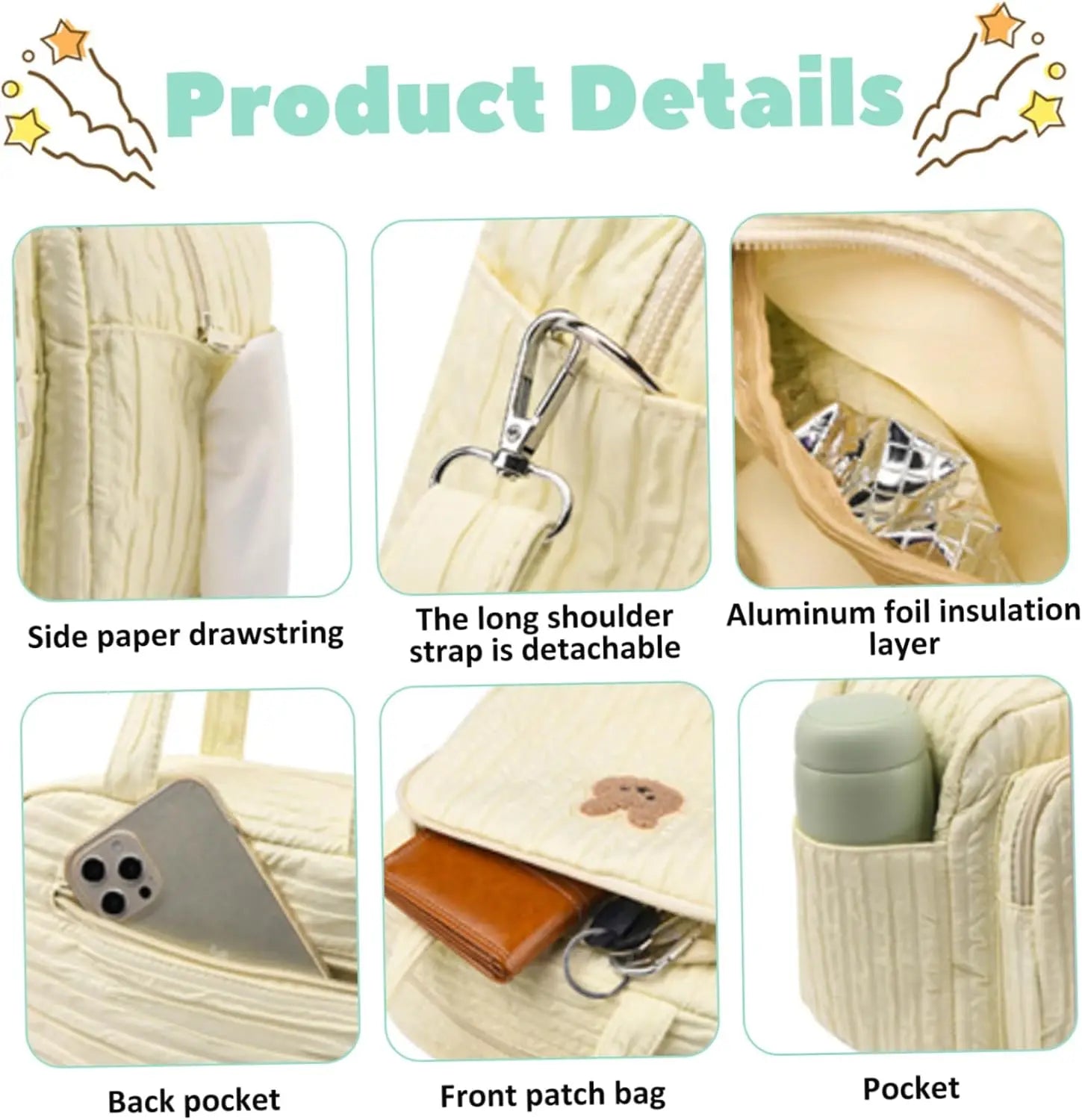 1PC Diaper Bag, Zipper Large Capacity Diaper Tote Bag with Multi-Pocket, Handheld/Crossbody Storag Organizer for Outdoor Travel.. Wholesale Hub