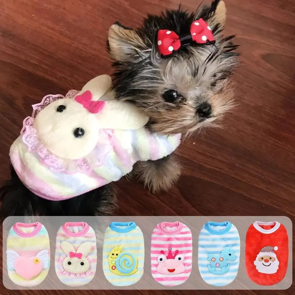 Dog Sweaters for Small Dogs Girl,Warm Soft Fleece Extra Small Dog Sweaters,Teacup Dog Clothes,Cute Sweater Pet Clothes for Kitten, Rabbits, Guinea Pig (C XXXS) Wholesale Hub