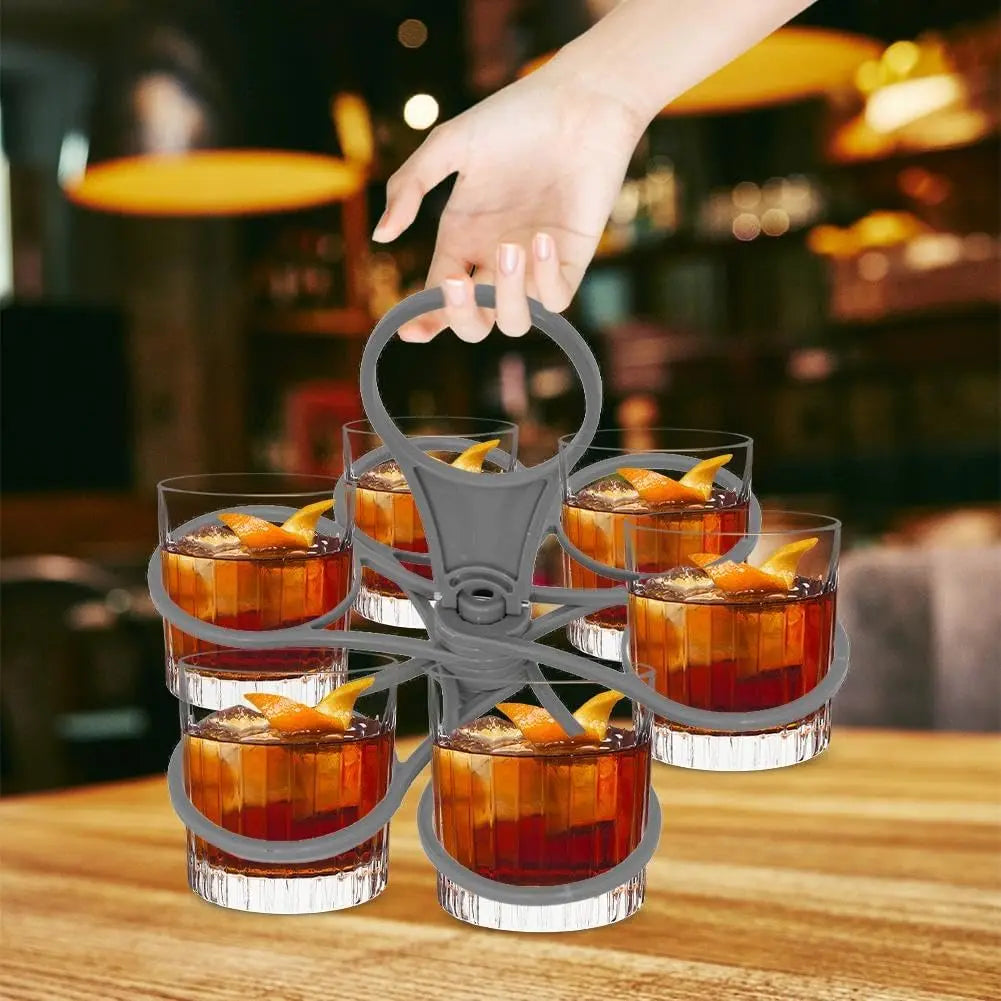 Rotating Cup Holder Fold Away Cup Carrier,Portable Drink Carrier for Big Cups,Reusable Drink Delivery Carrier with Handle for Festival Sports Wholesale Hub