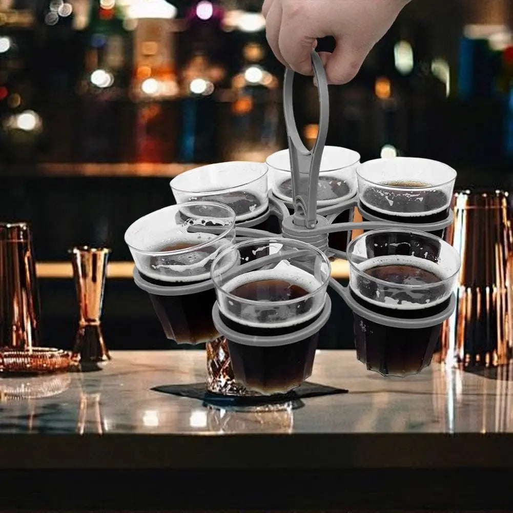 Rotating Cup Holder Fold Away Cup Carrier,Portable Drink Carrier for Big Cups,Reusable Drink Delivery Carrier with Handle for Festival Sports Wholesale Hub
