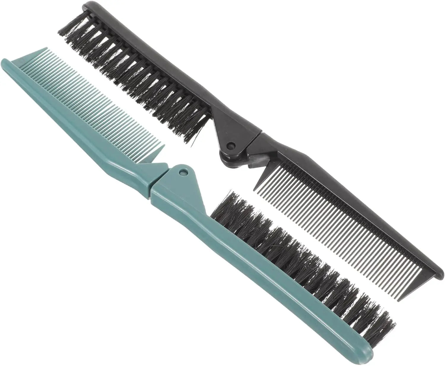 2Pcs Small Double Folding Hair Brush: Hair Styling Salon Brush Comb Folding Comb Double Use Comb for Curly And Straight Hair Wholesale Hub