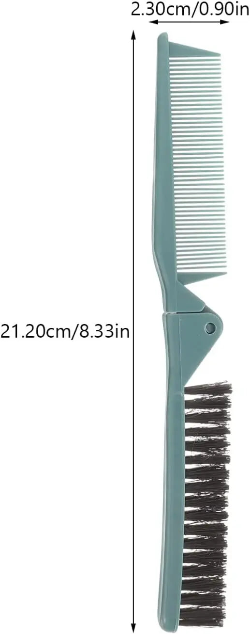 2Pcs Small Double Folding Hair Brush: Hair Styling Salon Brush Comb Folding Comb Double Use Comb for Curly And Straight Hair Wholesale Hub