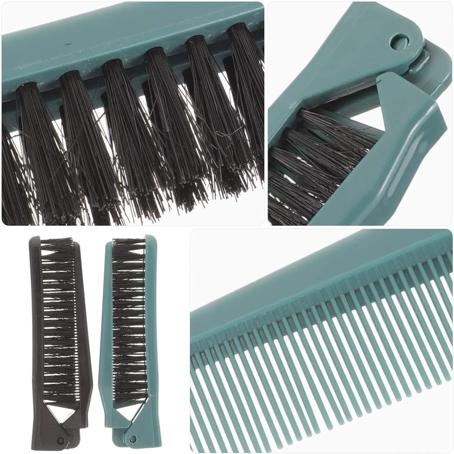 2Pcs Small Double Folding Hair Brush: Hair Styling Salon Brush Comb Folding Comb Double Use Comb for Curly And Straight Hair Wholesale Hub
