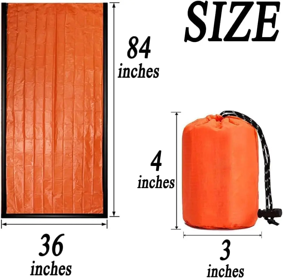 Sierra Madre Emergency Sleeping Bag, 84"X36" Waterproof Sierramadre Emergency Sleeping Bags for Survival, Pocket Size Survival Blanket, Thermal Bivy Sack for Outdoor Camping, Hiking Wholesale Hub