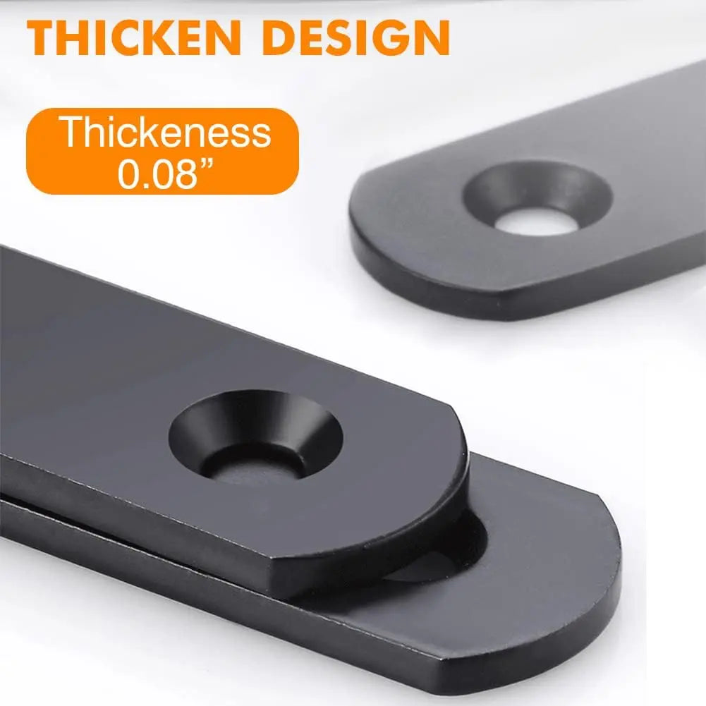 20PCS Small L Brackets, Black Iron Corner Mount Brackets with 40 Screws, Rust Resistant, Easy to Install, Multi-Purpose Wholesale Hub