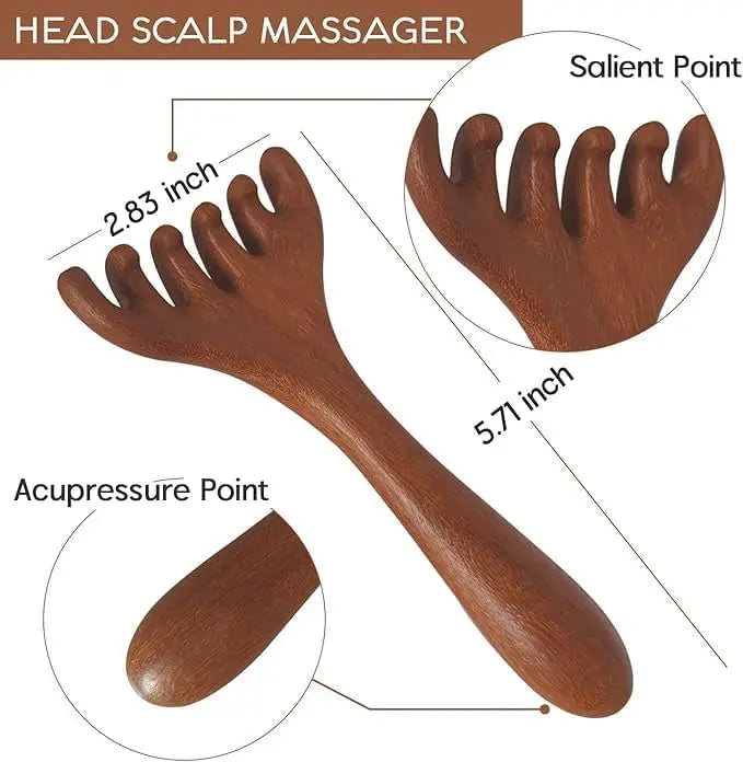 Head Massager Scalp 2 Pack, Protable Head Scratcher Massager for Relaxation & Stress Reduction, Wood Comb Gift for Mother, Sister and Lover Wholesale Hub
