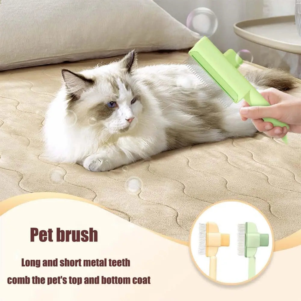 Avatore Zenbrush - Removes Fur & Relieves Pain, Zen Brush for Cats, Zenbrush Cat Comb, Self-Cleaning Cat Brush with Release Button, Cat Grooming Flea Brush for Short & Long Cat (orange,2pcs) Wholesale Hub
