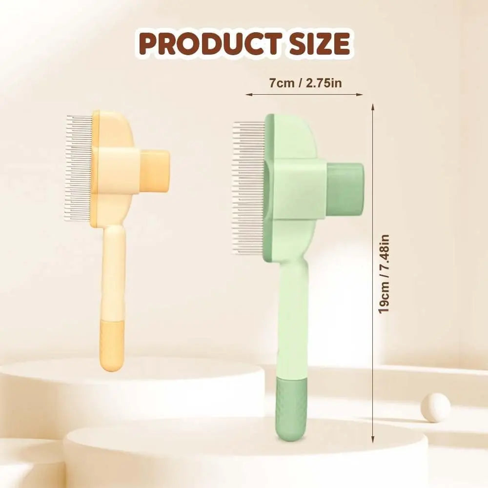 Avatore Zenbrush - Removes Fur & Relieves Pain, Zen Brush for Cats, Zenbrush Cat Comb, Self-Cleaning Cat Brush with Release Button, Cat Grooming Flea Brush for Short & Long Cat (orange,2pcs) Wholesale Hub