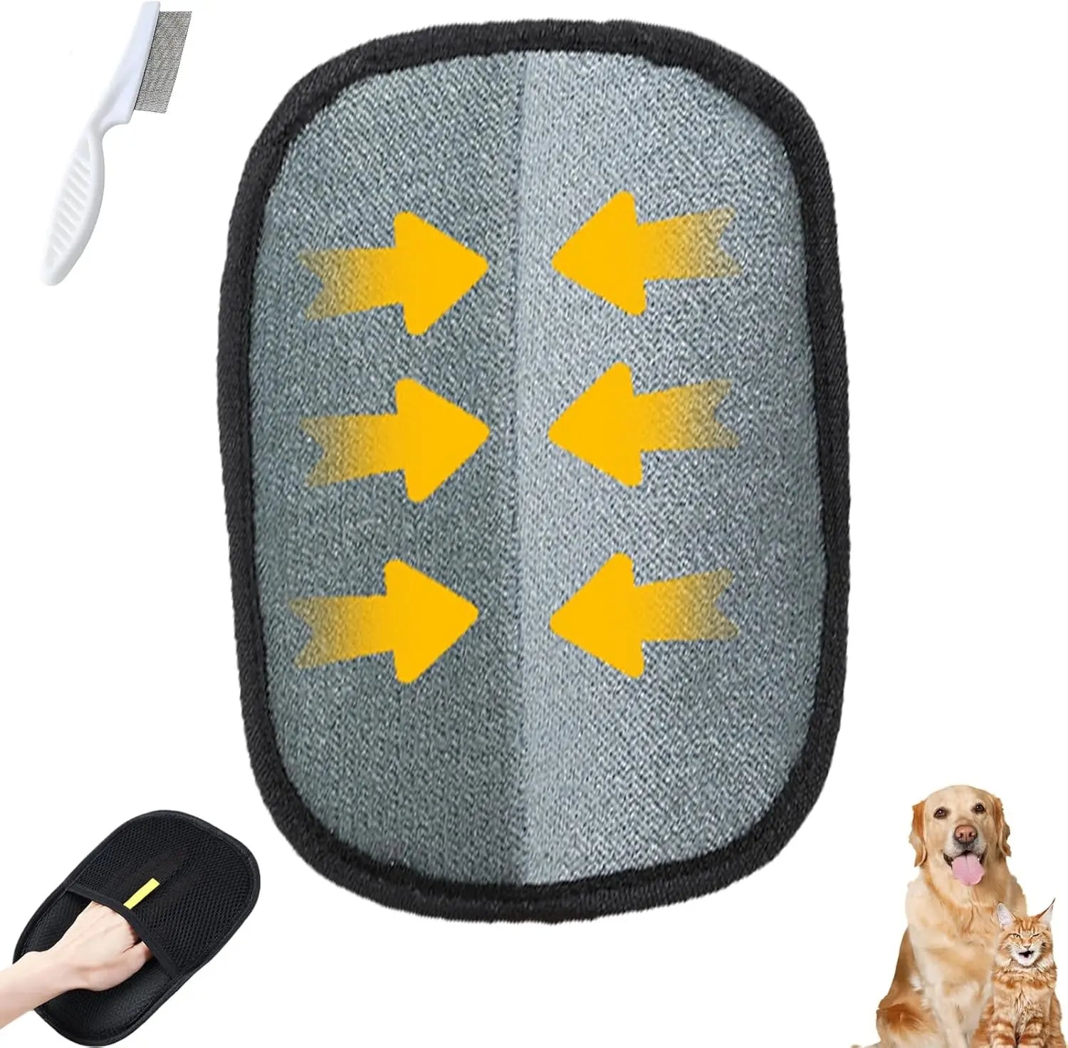 Yomi Pet Hair Remover Glove, Reusable Electrostatic Pet Hair Removal Gloves, For Couch, Furniture, Carpet, Car Seat, Upgraded Animal Fur Removal Tool (1PC) Wholesale Hub