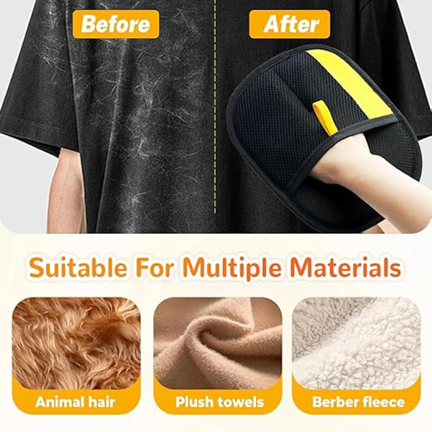 Yomi Pet Hair Remover Glove, Reusable Electrostatic Pet Hair Removal Gloves, For Couch, Furniture, Carpet, Car Seat, Upgraded Animal Fur Removal Tool (1PC) Wholesale Hub