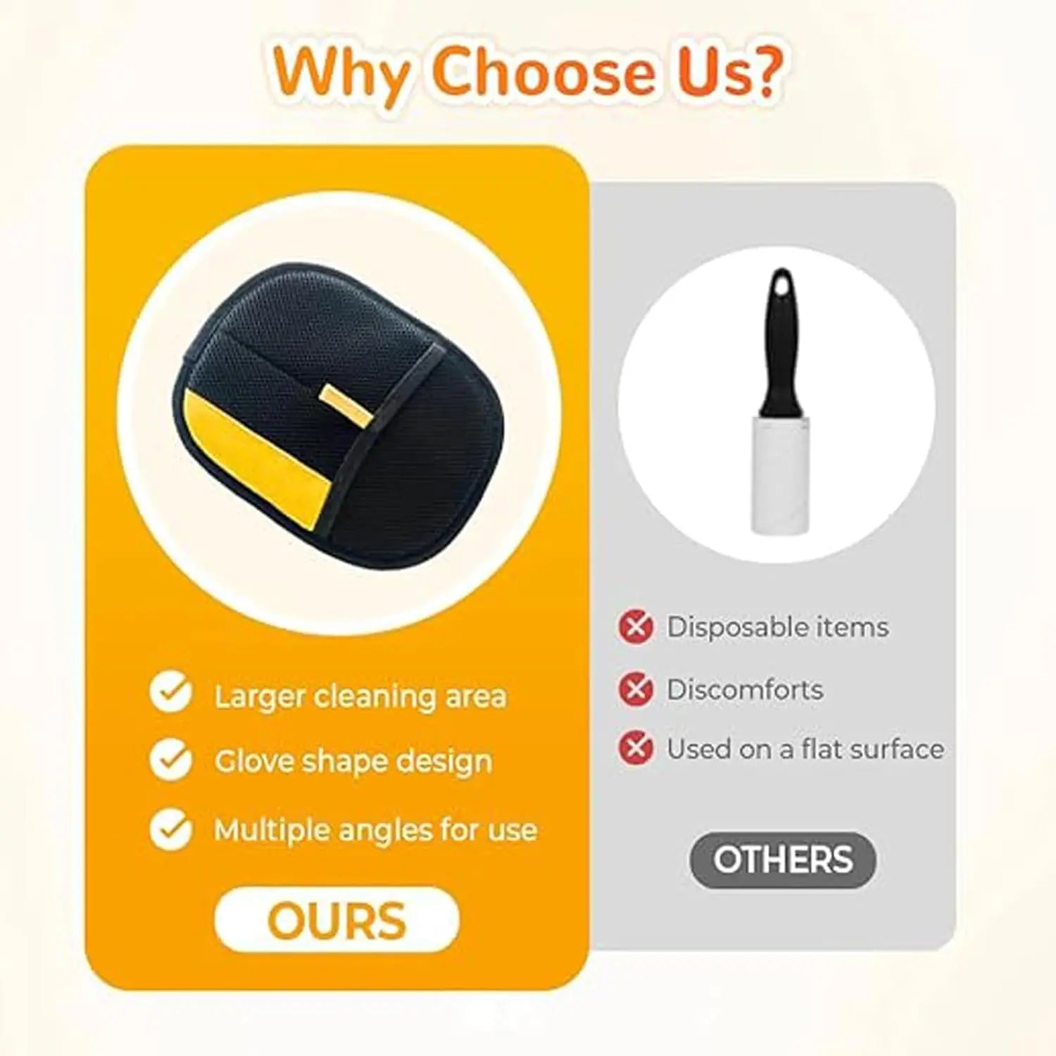 Yomi Pet Hair Remover Glove, Reusable Electrostatic Pet Hair Removal Gloves, For Couch, Furniture, Carpet, Car Seat, Upgraded Animal Fur Removal Tool (1PC) Wholesale Hub