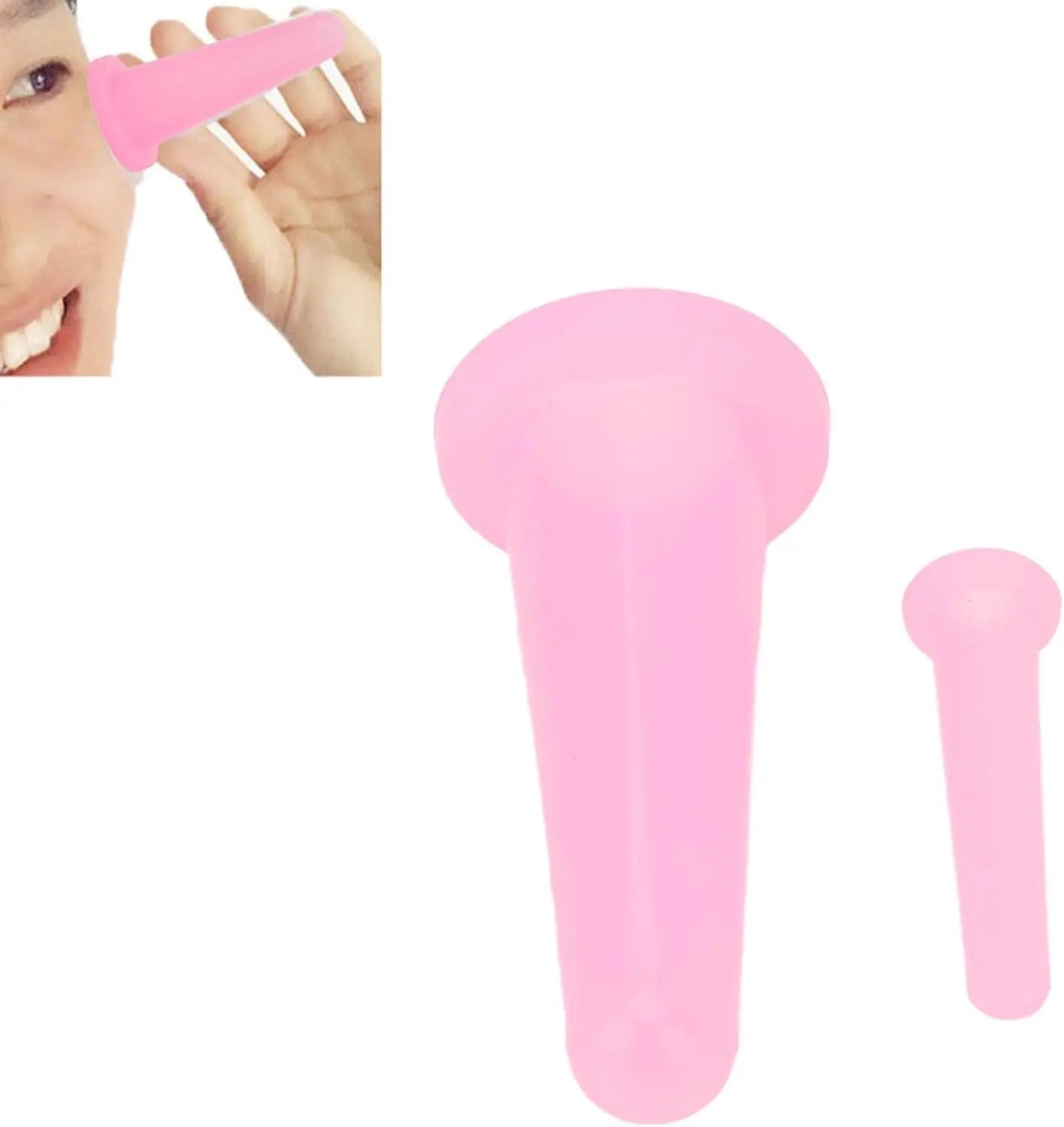 4PCS Facial Cupping Set for Face, Pink Massage Cupping Set Silicone Mini Facial Cups Face Helper Skin Care Neck Back Eyes Massaging Cup Wholesale Hub