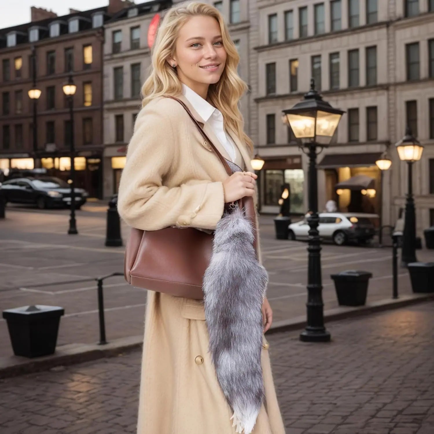 3 Pcs Therian Tail, 15.8 Inch Long Therian Fox Tail with Clasp, Halloween Soft Fluffy Fox Tail Keychain, Hanging Fox Tails for Women Adult Handbag Backpack Wholesale Hub