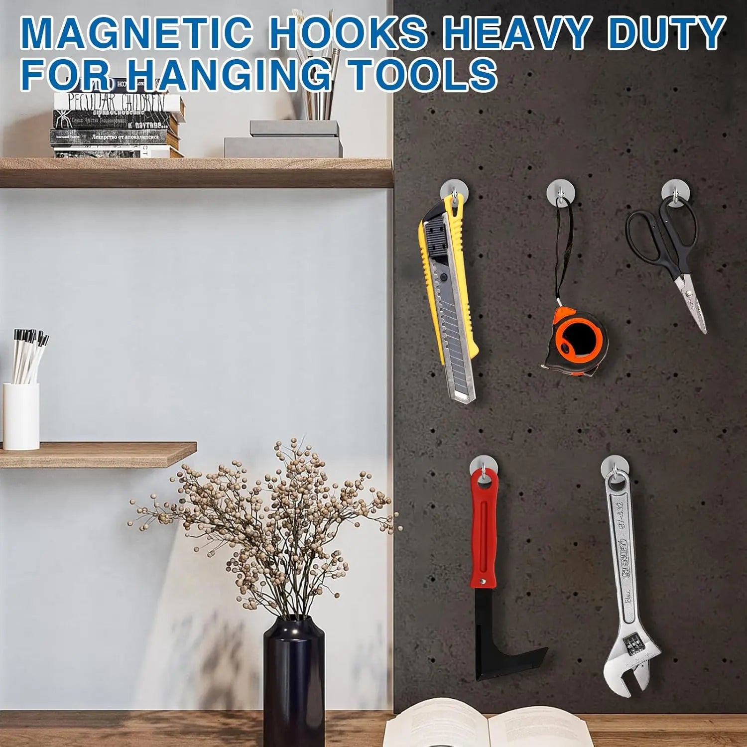 Magnetic Hooks for Cruise Cabins, 130LBS Strong Magnet Heavy Duty Essentials 2026, Powerful Magnets Door Decoration, Metal Ship Walls, Ceiling- 6 Pcs Silver 1.26in x 1.34in Wholesale Hub