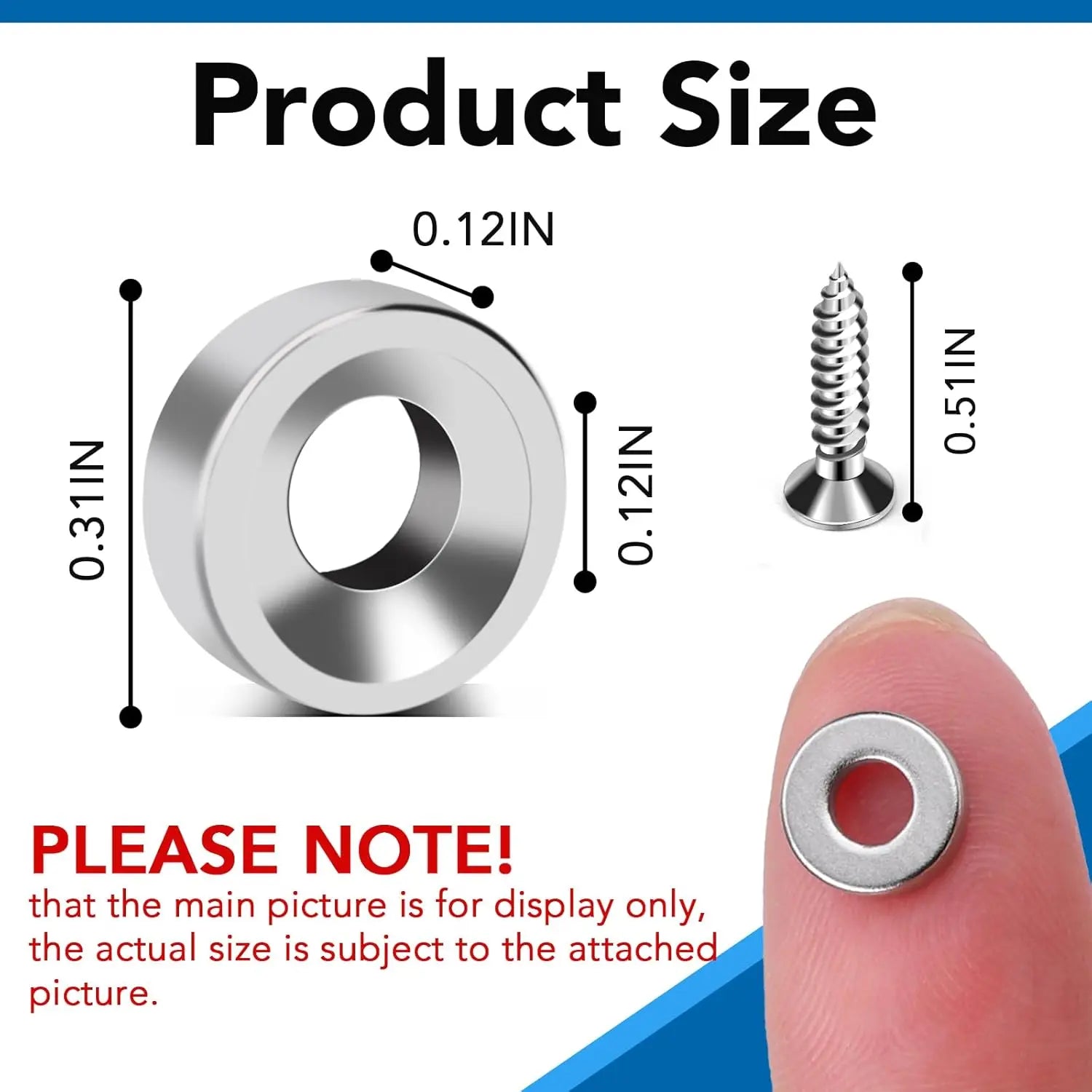 Small Round Magnets with Holes 60 Pack, Cabinet for Doors, Drawers, Rare Earth Refrigerator Magnet Fridge, Science, Cat Eye Magnet, Pinning - 0.31x0.12inch Wholesale Hub