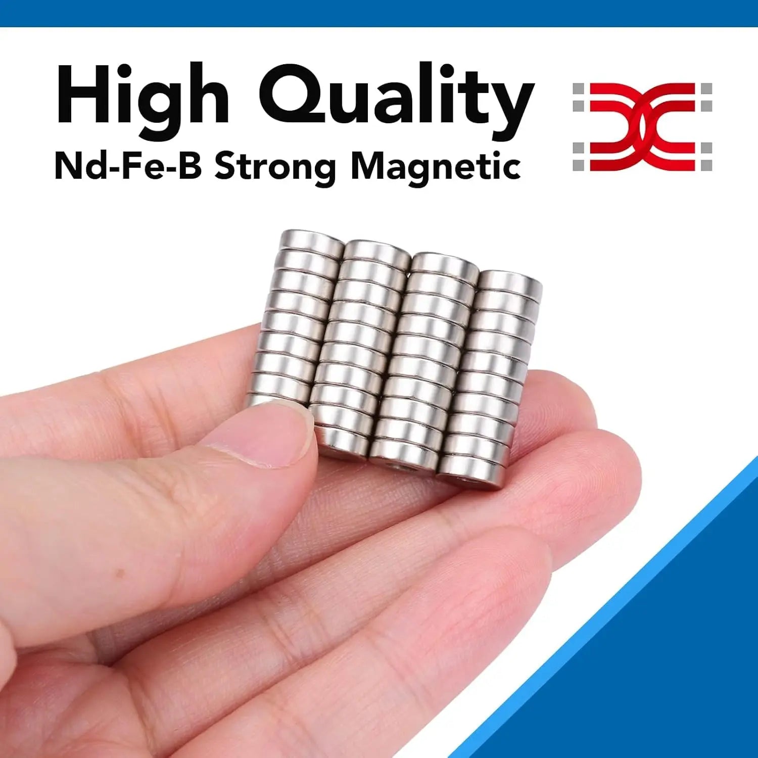 Small Round Magnets with Holes 60 Pack, Cabinet for Doors, Drawers, Rare Earth Refrigerator Magnet Fridge, Science, Cat Eye Magnet, Pinning - 0.31x0.12inch Wholesale Hub