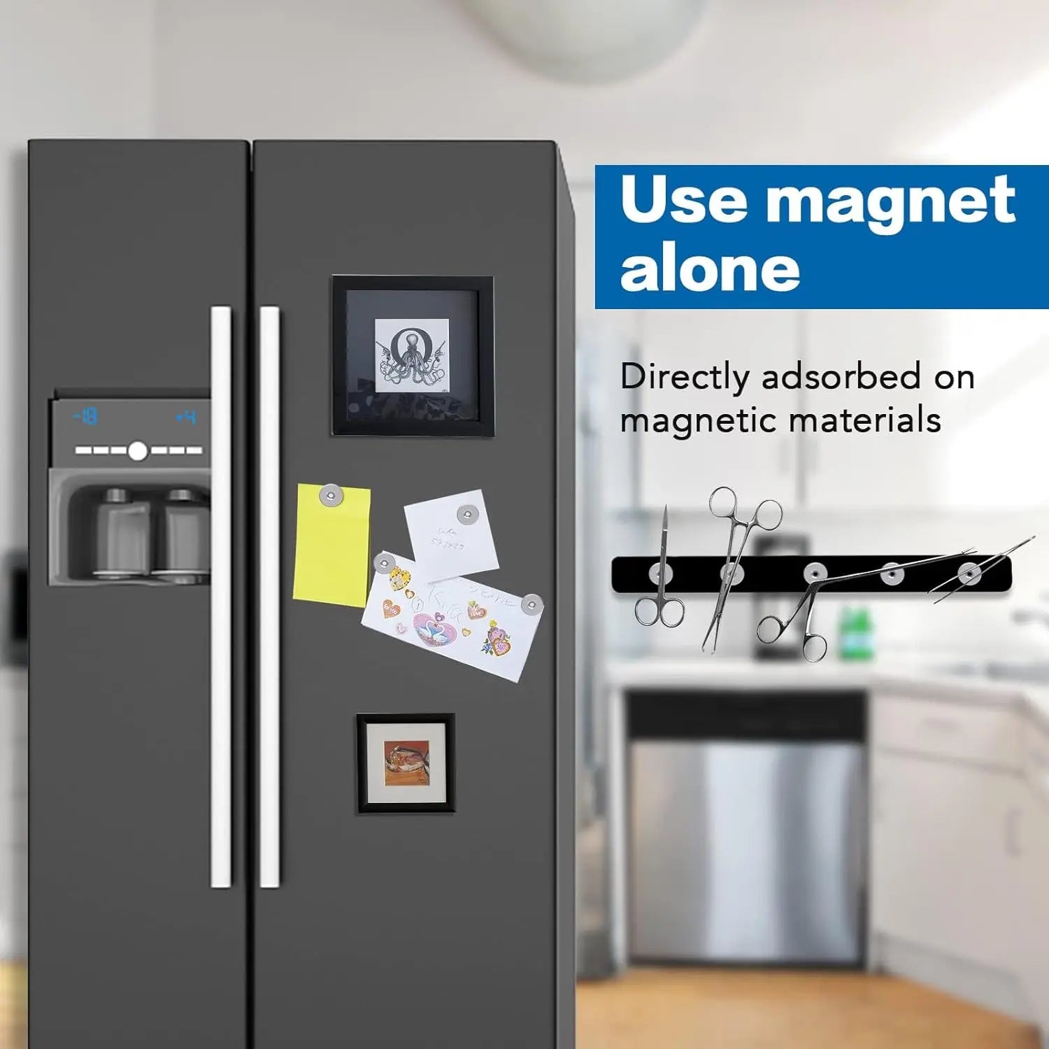Small Round Magnets with Holes 60 Pack, Cabinet for Doors, Drawers, Rare Earth Refrigerator Magnet Fridge, Science, Cat Eye Magnet, Pinning - 0.31x0.12inch Wholesale Hub