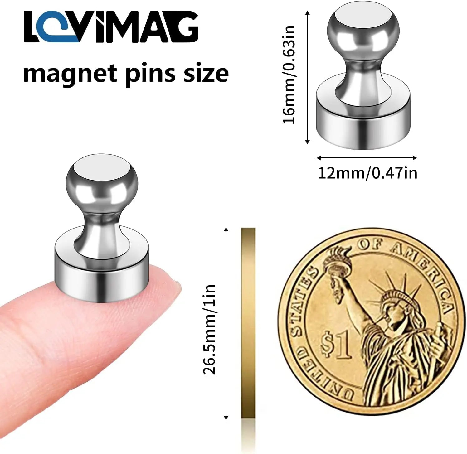 90Pcs Refrigerator Magnets - Strong Neodymium Fridge for Whiteboard, Metal Push Pin Magnets, Ideal Kitchen, Office, School Wholesale Hub