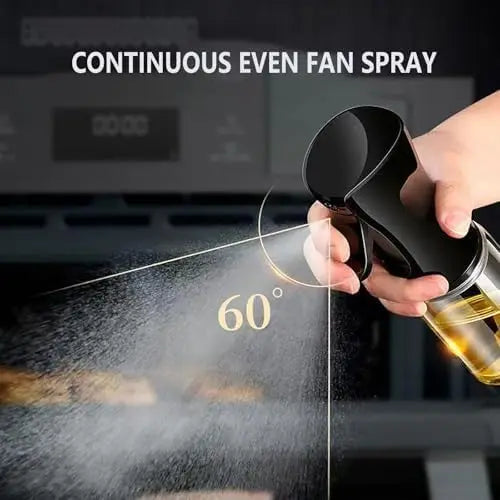 Oil Sprayer for Cooking- 200ml Glass Olive Mister, Spray Bottle, Kitchen Gadgets Accessories Air Fryer, Canola Spritzer, Widely Used Salad Making, Baking, Frying,BBQ Black - Wholesale Hub