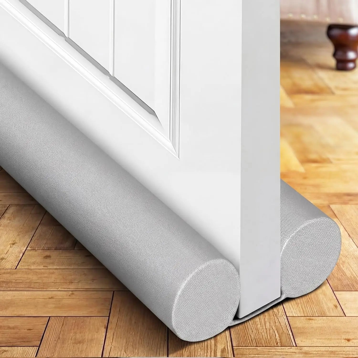 Door Draft Stopper Sweep Weather Stripping Noise Blocker Window Breeze Adjustable Closers, Grey Gray 36 inch Wholesale Hub
